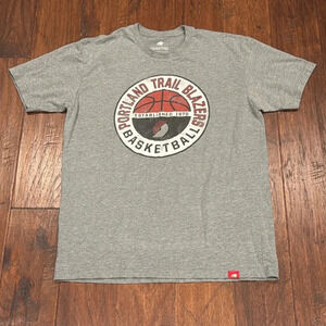 Adidas Gray Portland Trail Blazers T-Shirt